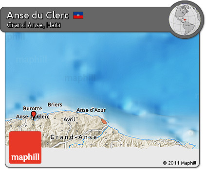 Shaded Relief 3D Map of Anse Du Clerc