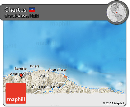 Shaded Relief 3D Map of Chartes