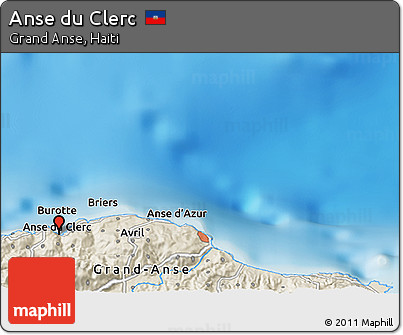 Shaded Relief 3D Map of Anse Du Clerc