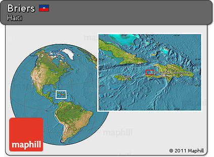 Satellite Location Map of Briers