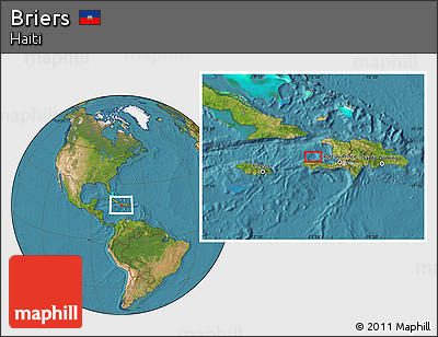 Satellite Location Map of Briers