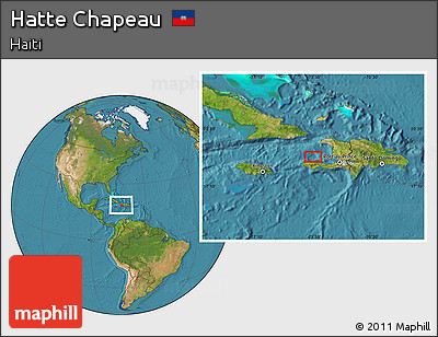 Satellite Location Map of Hatte Chapeau