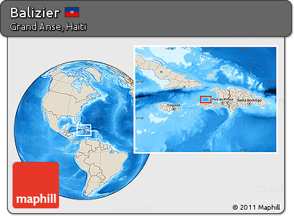 Shaded Relief Location Map of Balizier