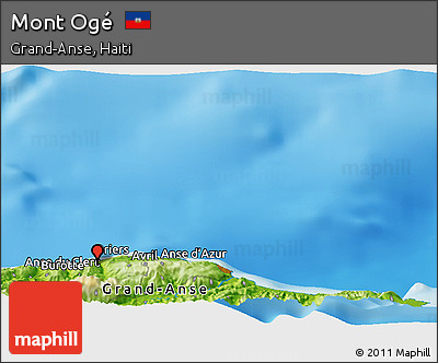 Physical Panoramic Map of Mont Ogé