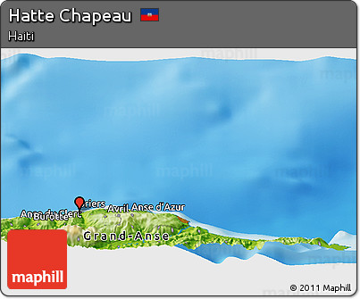 Physical Panoramic Map of Hatte Chapeau