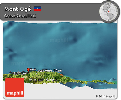 Satellite Panoramic Map of Mont Ogé
