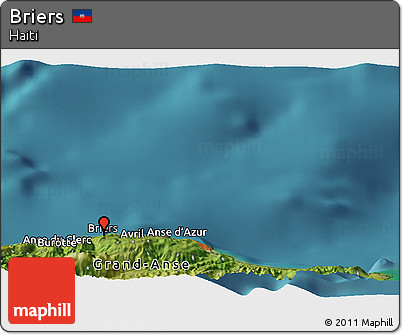 Satellite Panoramic Map of Briers