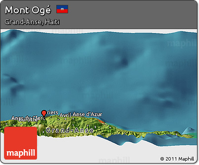 Satellite Panoramic Map of Mont Ogé