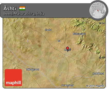 Satellite Map of Āshti