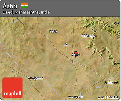 Satellite Map of Āshti