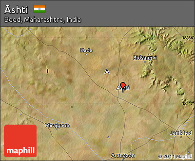 Satellite Map of Āshti