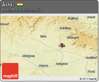 Physical Panoramic Map of Āshti