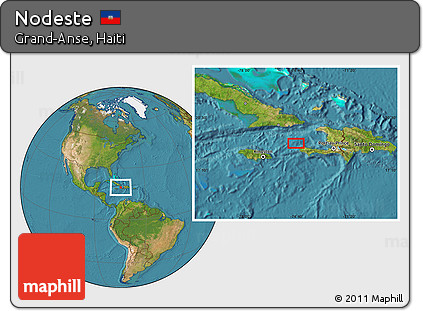 Satellite Location Map of Nodeste