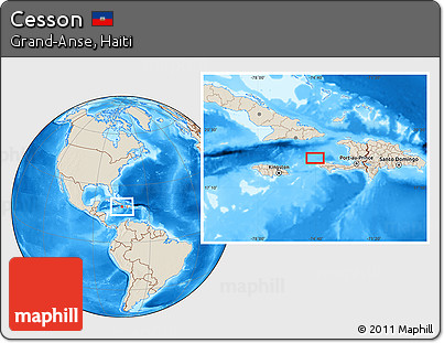 Shaded Relief Location Map of Cesson