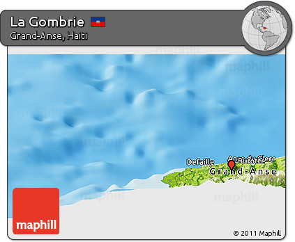 Physical Panoramic Map of La Gombrie