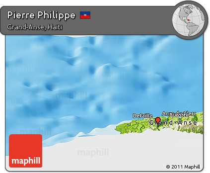 Physical Panoramic Map of Pierre Philippe