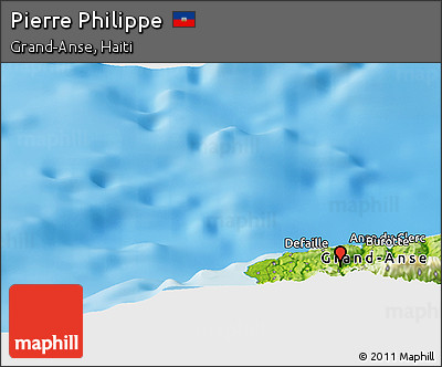 Physical Panoramic Map of Pierre Philippe