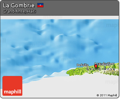 Physical Panoramic Map of La Gombrie