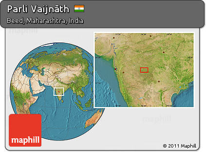 Satellite Location Map of Parli Vaijnāth