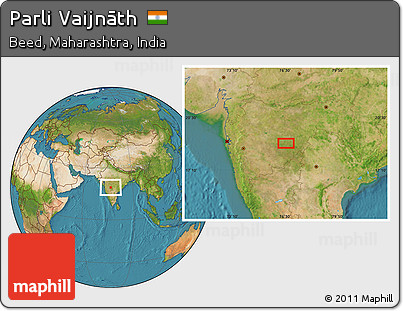 Satellite Location Map of Parli Vaijnāth