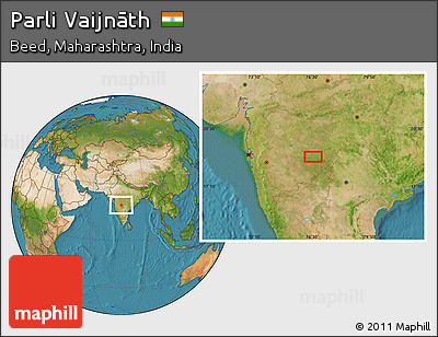 Satellite Location Map of Parli Vaijnāth