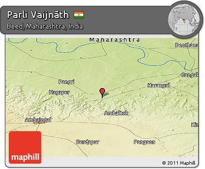 Physical Panoramic Map of Parli Vaijnāth