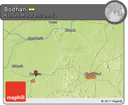 Physical 3D Map of Bodhan