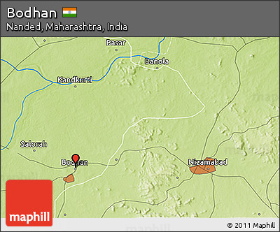 Physical 3D Map of Bodhan
