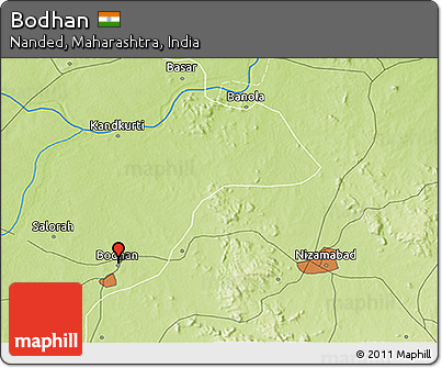 Physical 3D Map of Bodhan
