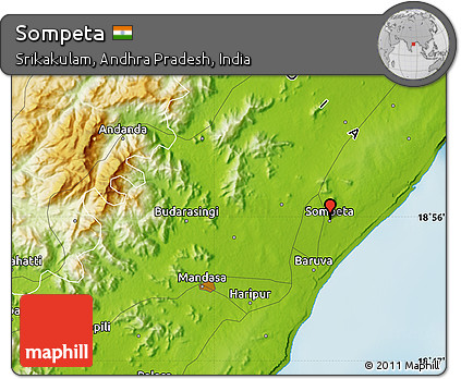 Physical Map of Sompeta