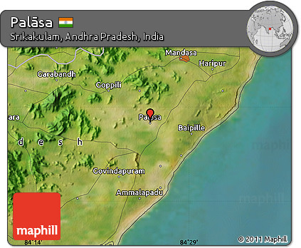 Satellite Map of Palāsa