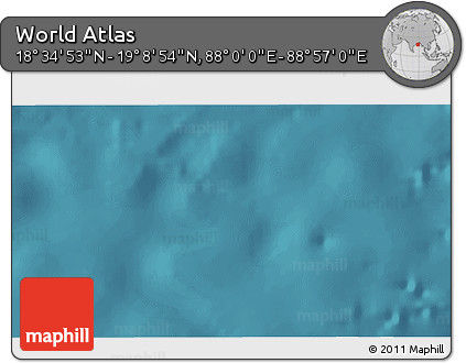 Satellite 3D Map of the Area around 18° 51' 53" N, 88° 28' 29" E