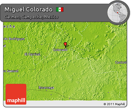 Physical 3D Map of Miguel Colorado