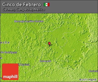 Physical 3D Map of Cinco De Febrero
