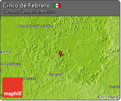 Physical 3D Map of Cinco De Febrero