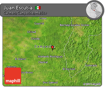 Satellite 3D Map of Juan Escutia