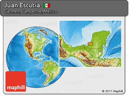 Physical Location Map of Juan Escutia