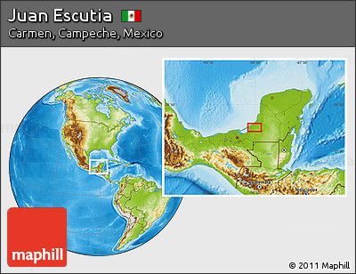 Physical Location Map of Juan Escutia