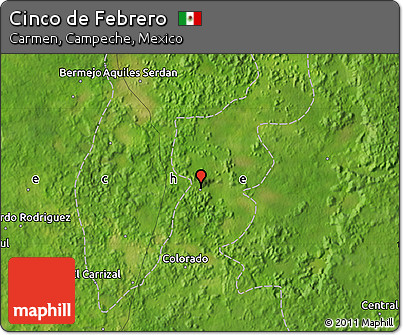 Satellite Map of Cinco De Febrero