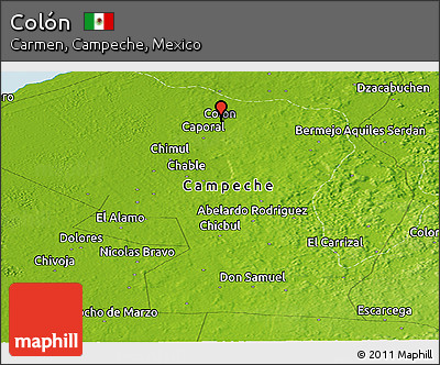 Physical Panoramic Map of Colón