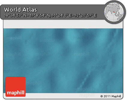 Satellite 3D Map of the Area around 18° 51' 53" N, 91° 52' 30" E