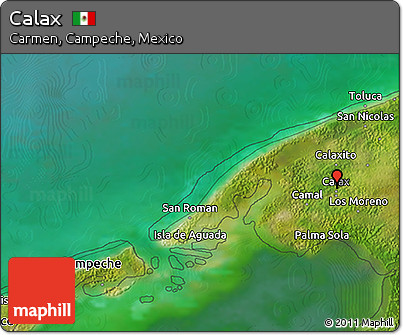 Satellite 3D Map of Calax