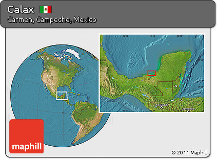 Satellite Location Map of Calax