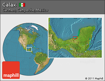 Satellite Location Map of Calax