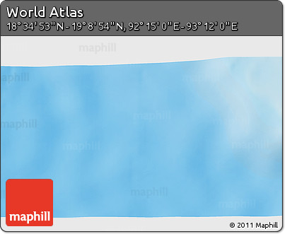 Physical 3D Map of the Area around 18° 51' 53" N, 92° 43' 29" E