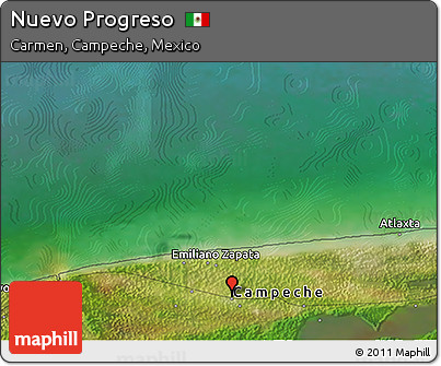 Satellite 3D Map of Nuevo Progreso