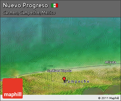 Satellite 3D Map of Nuevo Progreso
