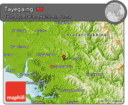 Physical 3D Map of Tayegaing