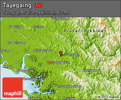 Physical 3D Map of Tayegaing
