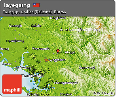 Physical 3D Map of Tayegaing